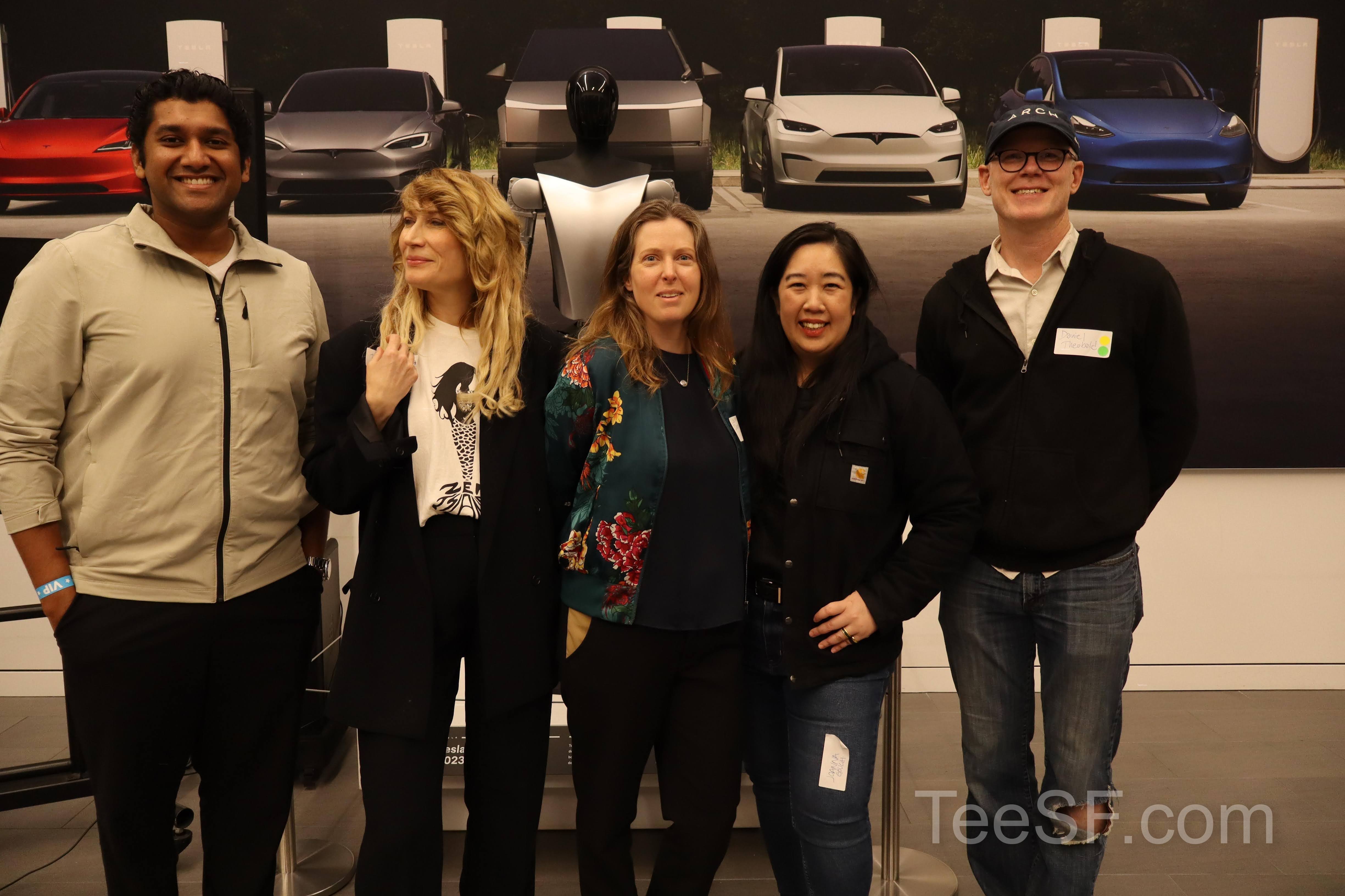 A photo from a pitch night event at Tesla in San Francisco.